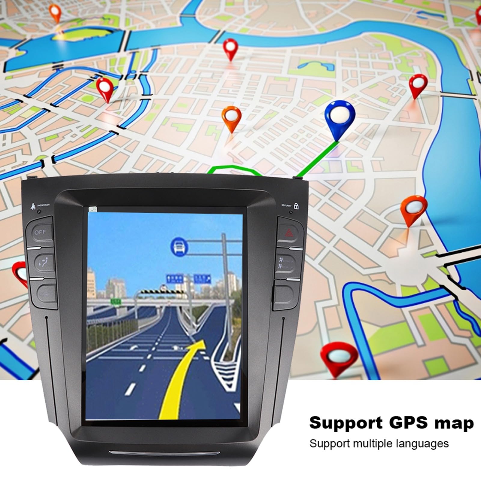 aqxreight 10,4-calowy System Nawigacji Samochodowej GPS Radio Stereo z 4.0 Wi-Fi Sterowanie kierownicą dla IS200 IS250 IS300 IS350 2005-2012