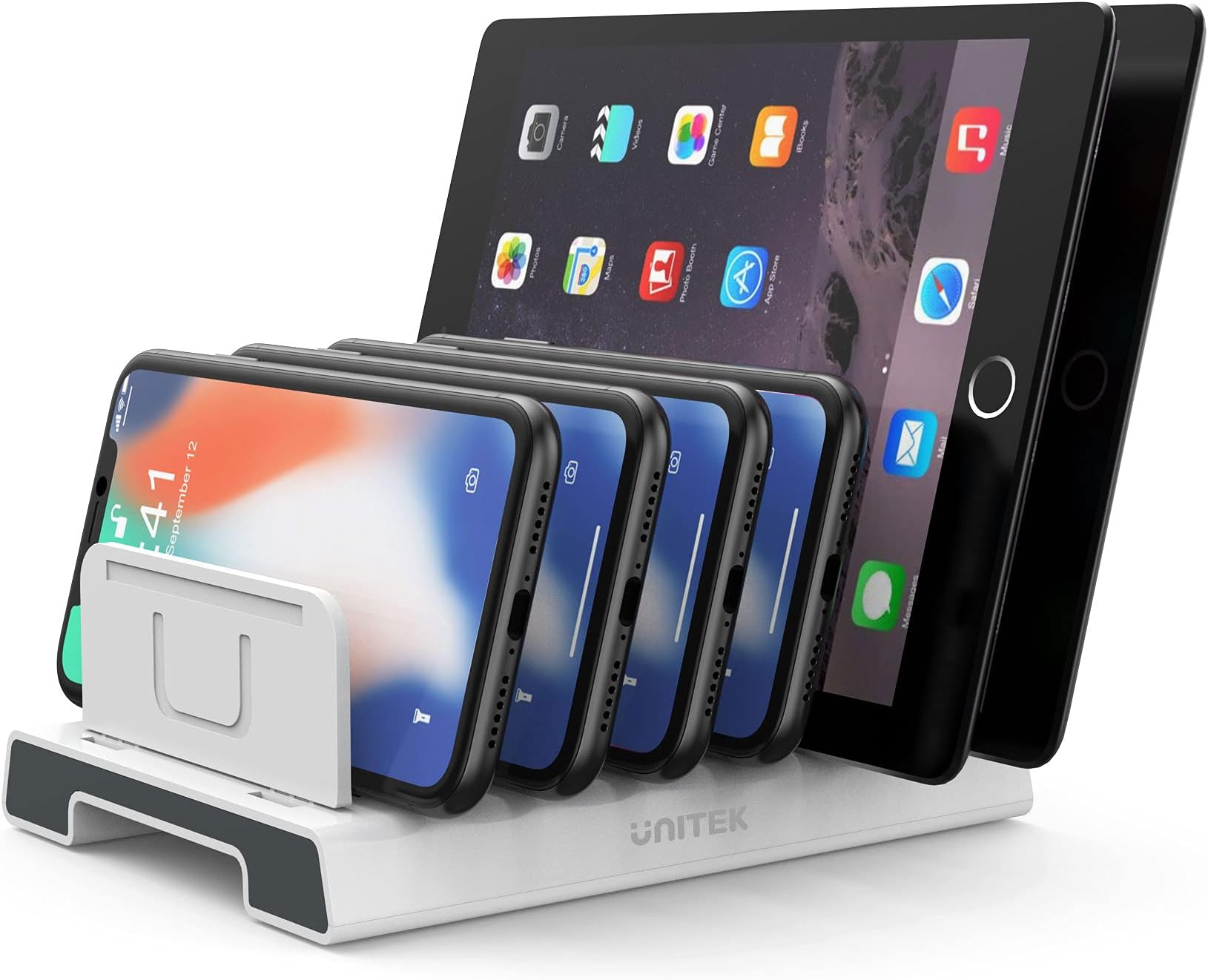 Unitek Adjustable Universal Multi-Device Organizer Dock Stand Holder (6-Slot)