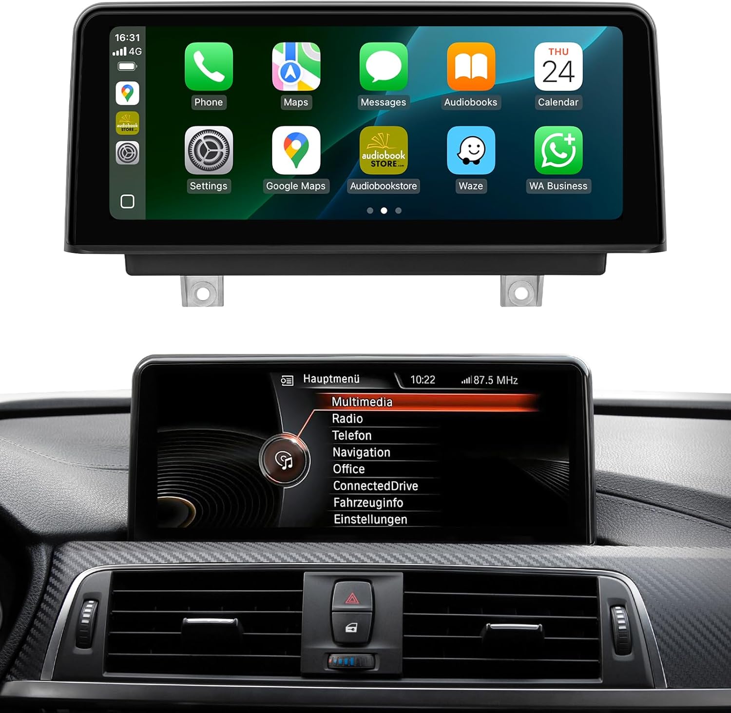 10.25 Inch for BMW 3/4 Series (2013-2016) F30 CarPlay Screen Radio | Wireless Android Auto & MirrorLink | Linux System for BMW 3/4 Series (2013-2016) | NBT System Retains iDrive Controls (Linux-BMW3)