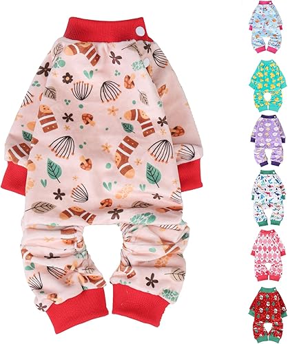 BEAUTYZOO Pijama elástico para perros pequeños y medianos, ropa de terciopelo suave para primavera y verano, para niñas y niños, con cuello
