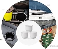 Vista 9 de Amarine Made 4pcs sostenedor de plástico marino para bebidas con inserto de drenaje, color blanco