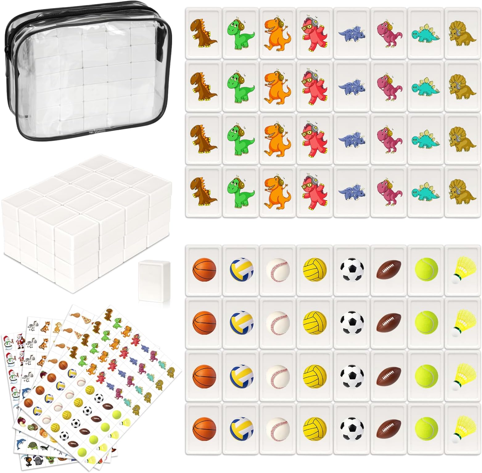 Seaside Escape Mahjong 65 Blocks 30mm ABS Plastic, DIY PVC Stickers, Ages 6+, 120+ Max, Family-Friendly Strategy Game