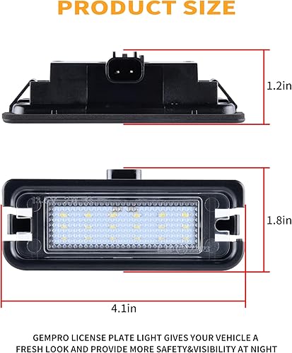 Miniatura 10 de Gempro Luces LED para matrícula de Ford Mustang Fusion Taurus Lincoln MKS MKT