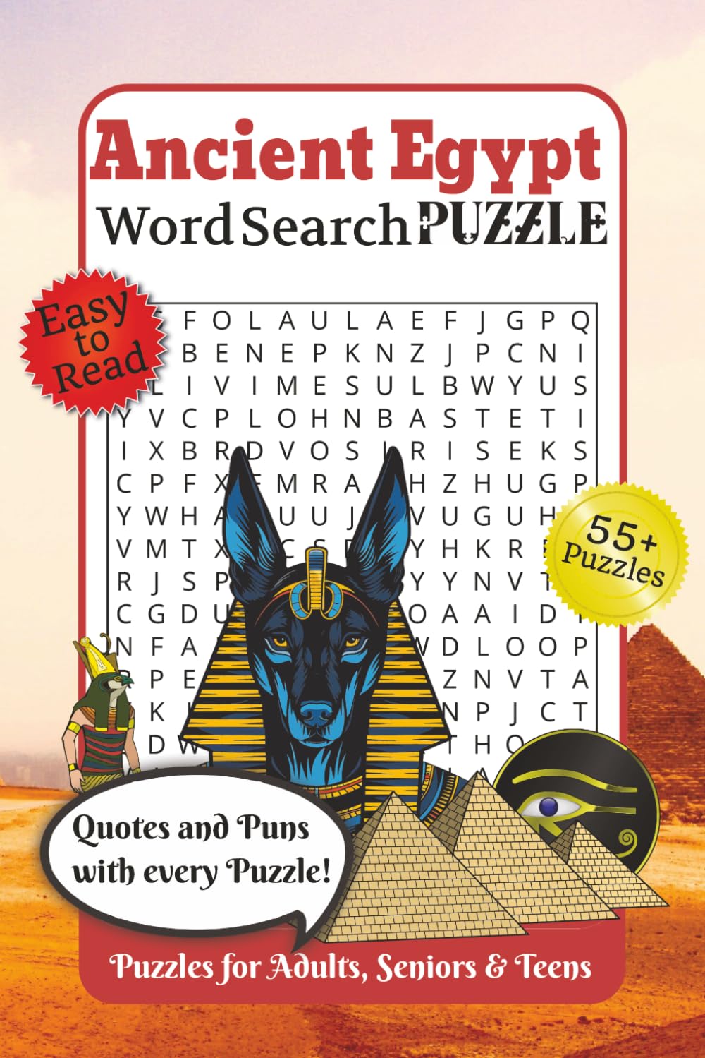 Ancient Egypt Word Search Puzzle: Puzzles for Adults, Senior and Teens