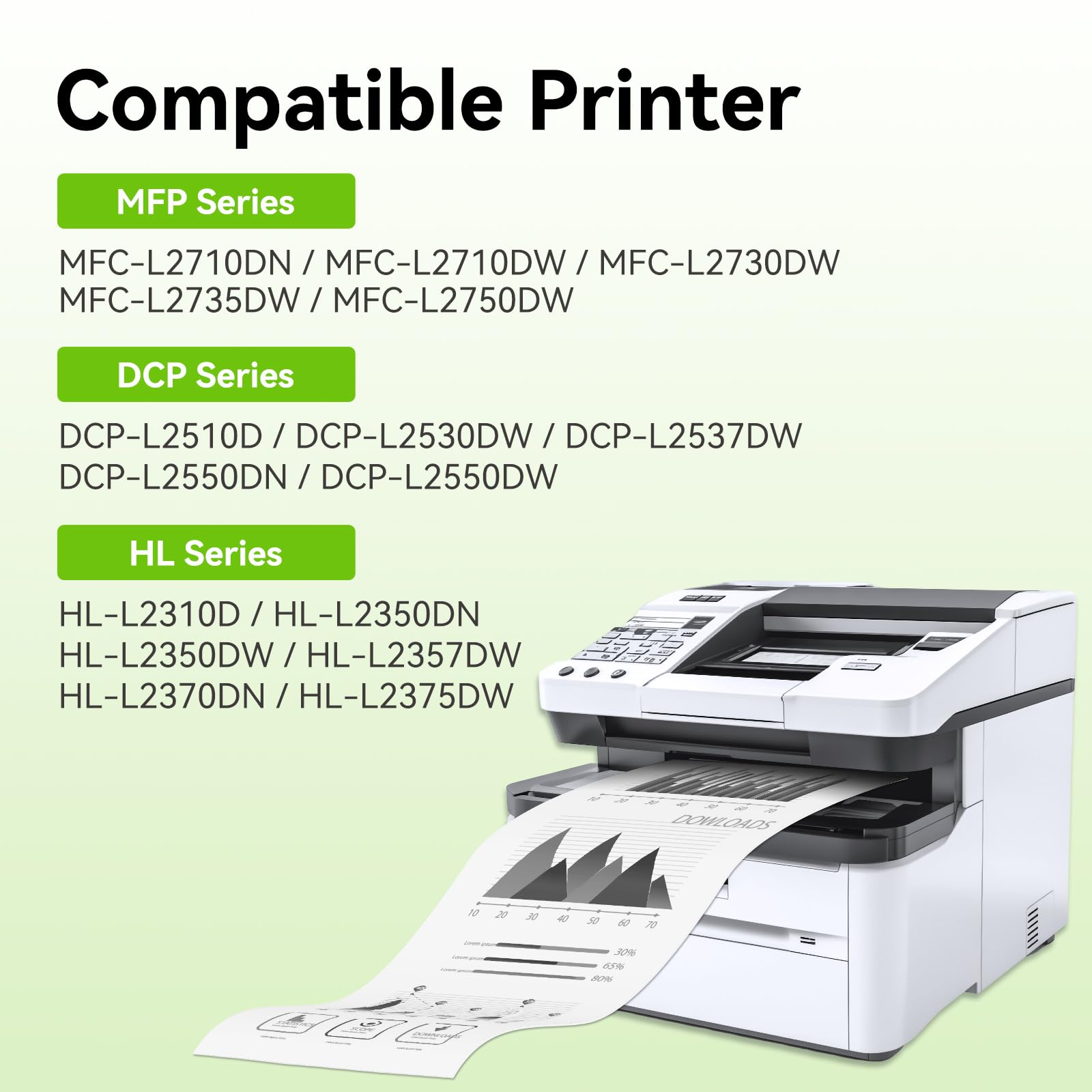 swiss toner TN2420 Con Chip Compatibile per Tn2420 Toner Brother per Toner Brother MFC-L2710DW MFC-l2710DN MFC-L2730DW MFC-L2750DW, Nero 2-Pack