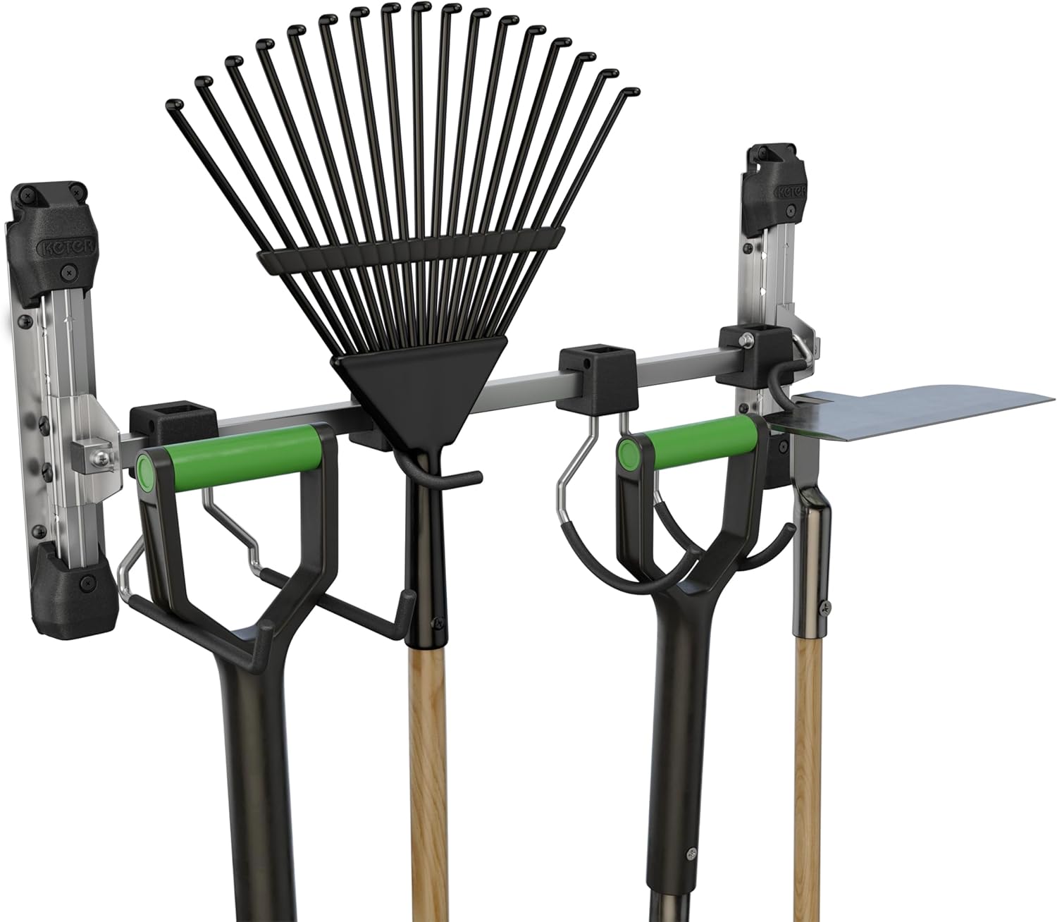 Keter Tool Hanger holding various garden tools