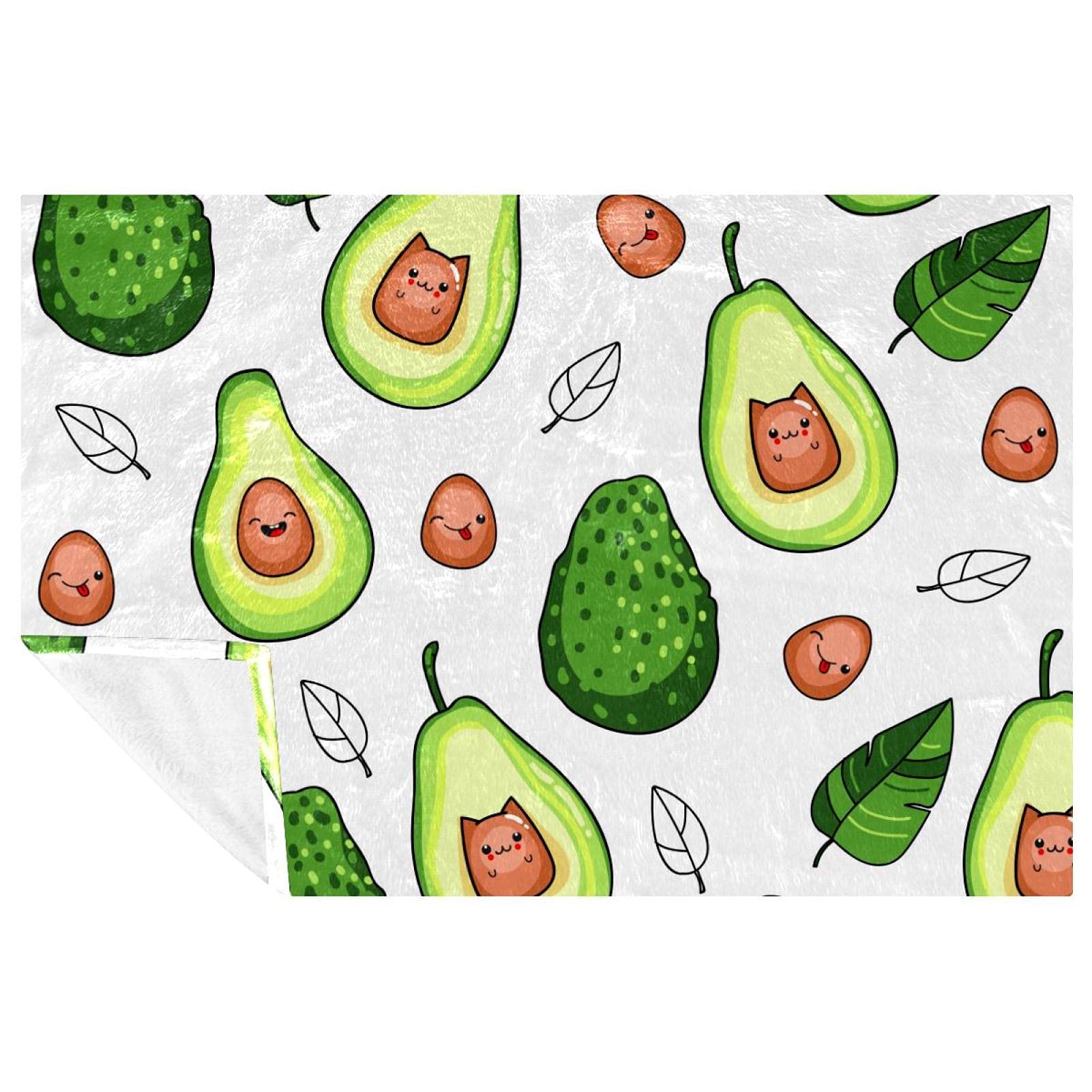 Plaid avocat chaud pour pique-nique, camping et plage - Couverture 150x100