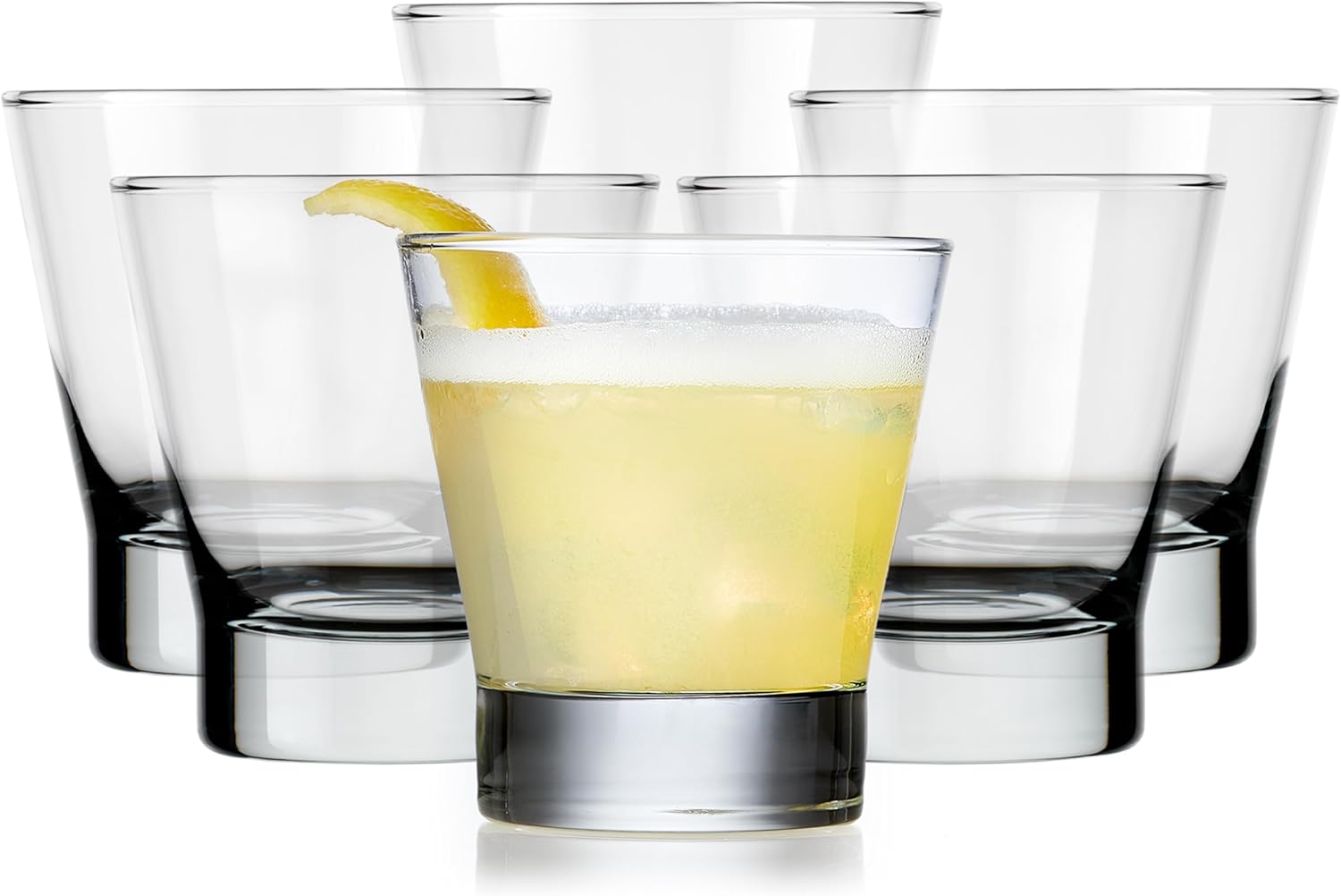 Libbey Bar Essentials Double Old Fashioned Glasses,10.5oz, Clear Drinking Glasses Set of 6, Modern Rocks Glass Set for Special and Everyday Use