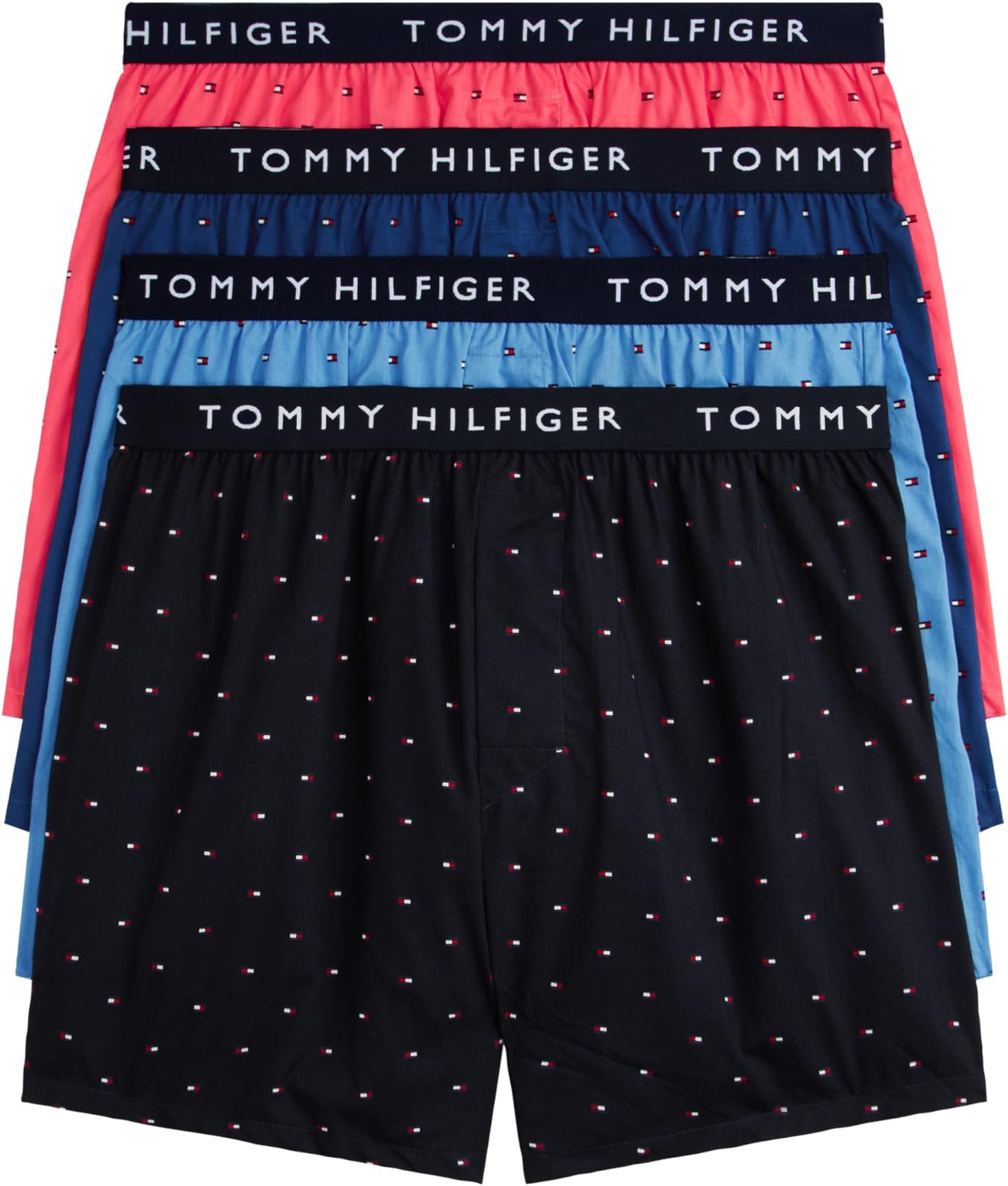 Tommy Hilfiger Woven Cotton Boxer 4-Pack