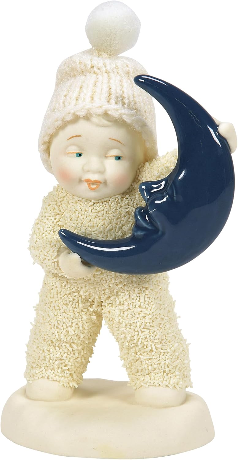 Department 56 Snowbabies Midnight Clear Rock-A-Bye Moonbeam Figurine, 4.21 Inch, Multicolor