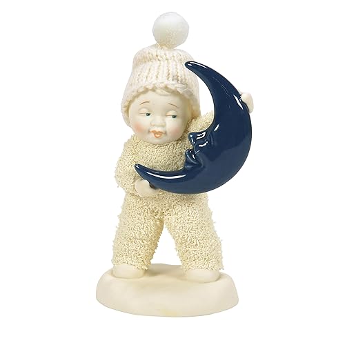 Snowbabies Midnight Clear Rock-A-Bye Moonbeam Figurine, 4.21 Inch, Multicolor