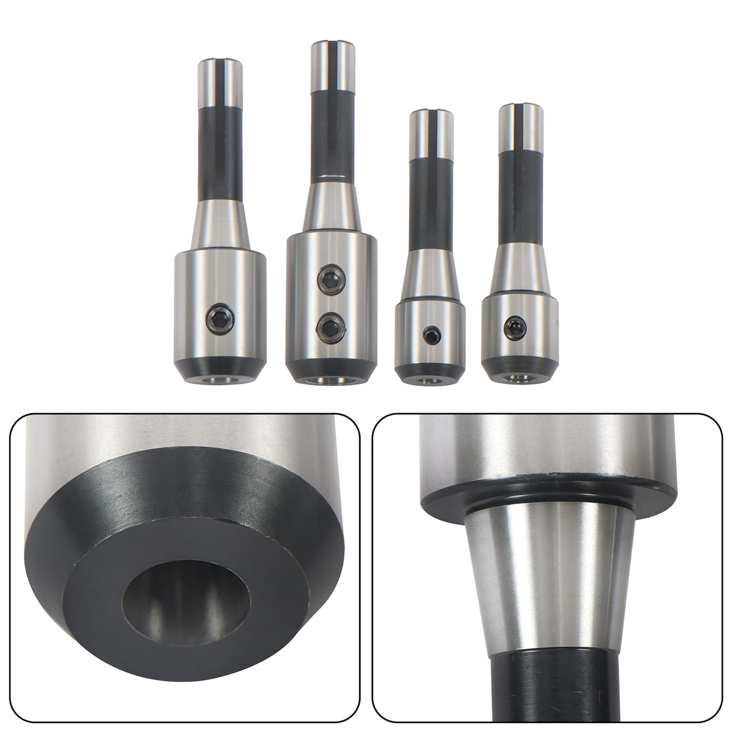 R8 End Mill Tool Holder Set 8 Pack (3/16" 1/4" 5/16" 3/8" 1/2" 5/8" 3/4" 1") for Milling Machine