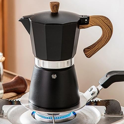 MORDEN MS Moka - Cafetera de café expreso para estufa, 6 tazas de expreso, cafetera italiana de 10 onzas, cafetera cubana manual de café cubano,