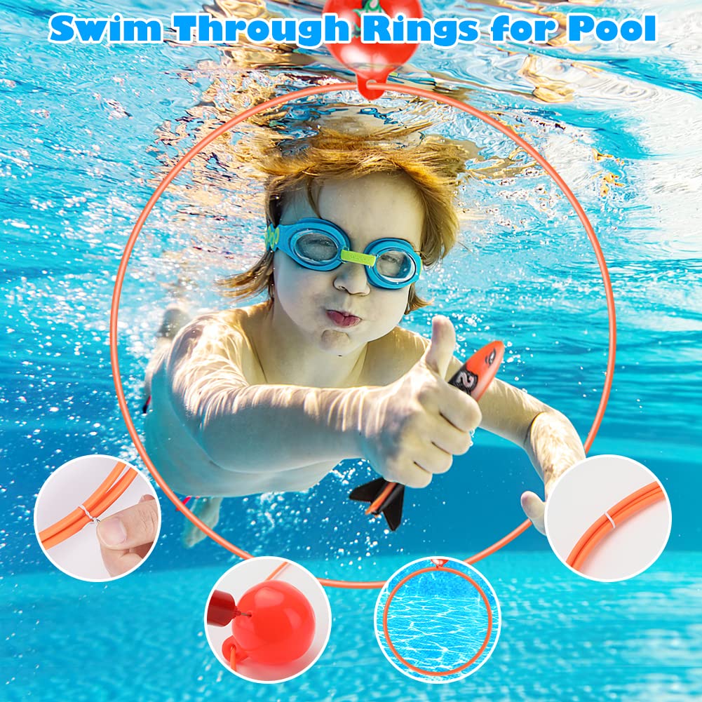43 PCS Jouets De Plongée Piscine Enfants – Anneaux, Torpilles, Bâtons, Chasse Au Trésor Été