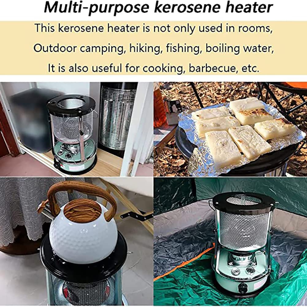 Riscaldamento a 360°, terrazza, Patio, Stufa a Cherosene a Potenza di Fuoco Regolabile, casa 4,5 l, per Interni ed Esterni, Stufa a Cherosene, Campeggio