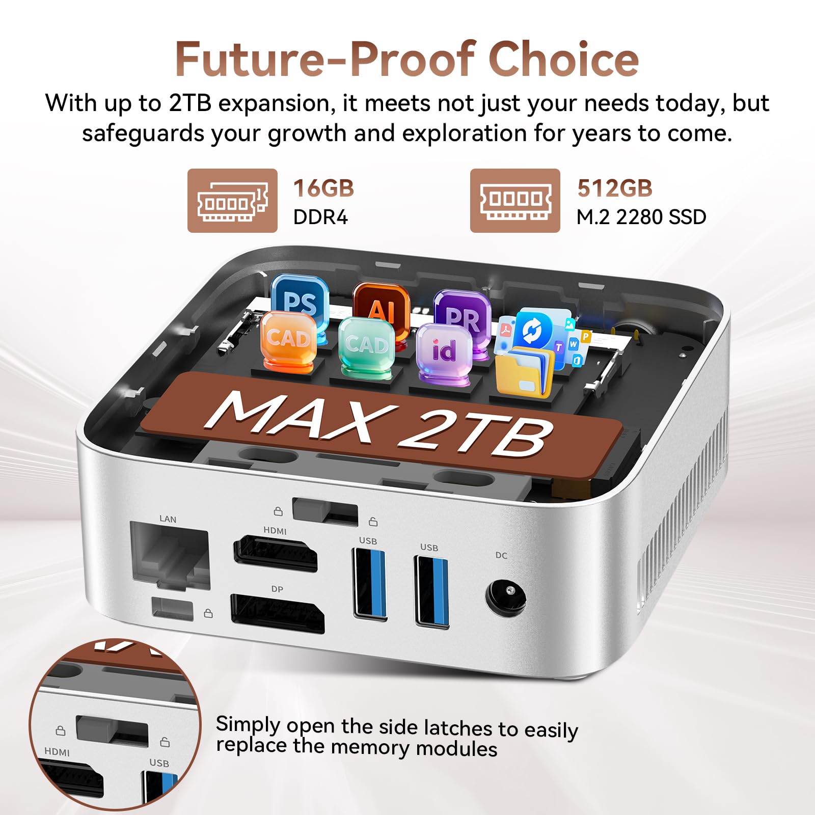 Amazon.com: Huidun 2026 H80 Mini PC Win-11 Pro Ryzen 5 3500U