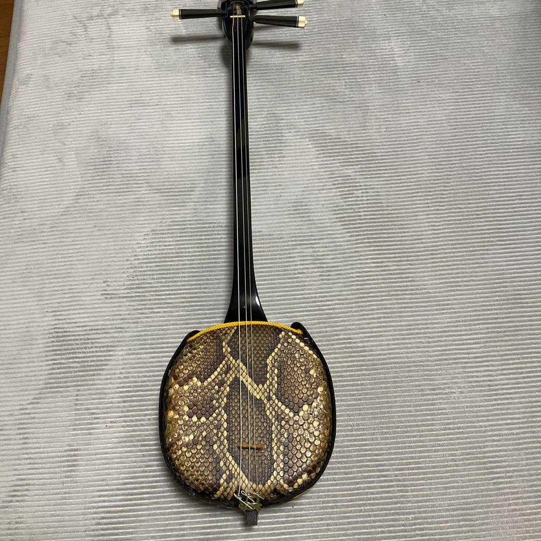 三線 本革 ソフトケース付 沖縄 三線 蛇革 本革 ソフトケース付き 沖縄