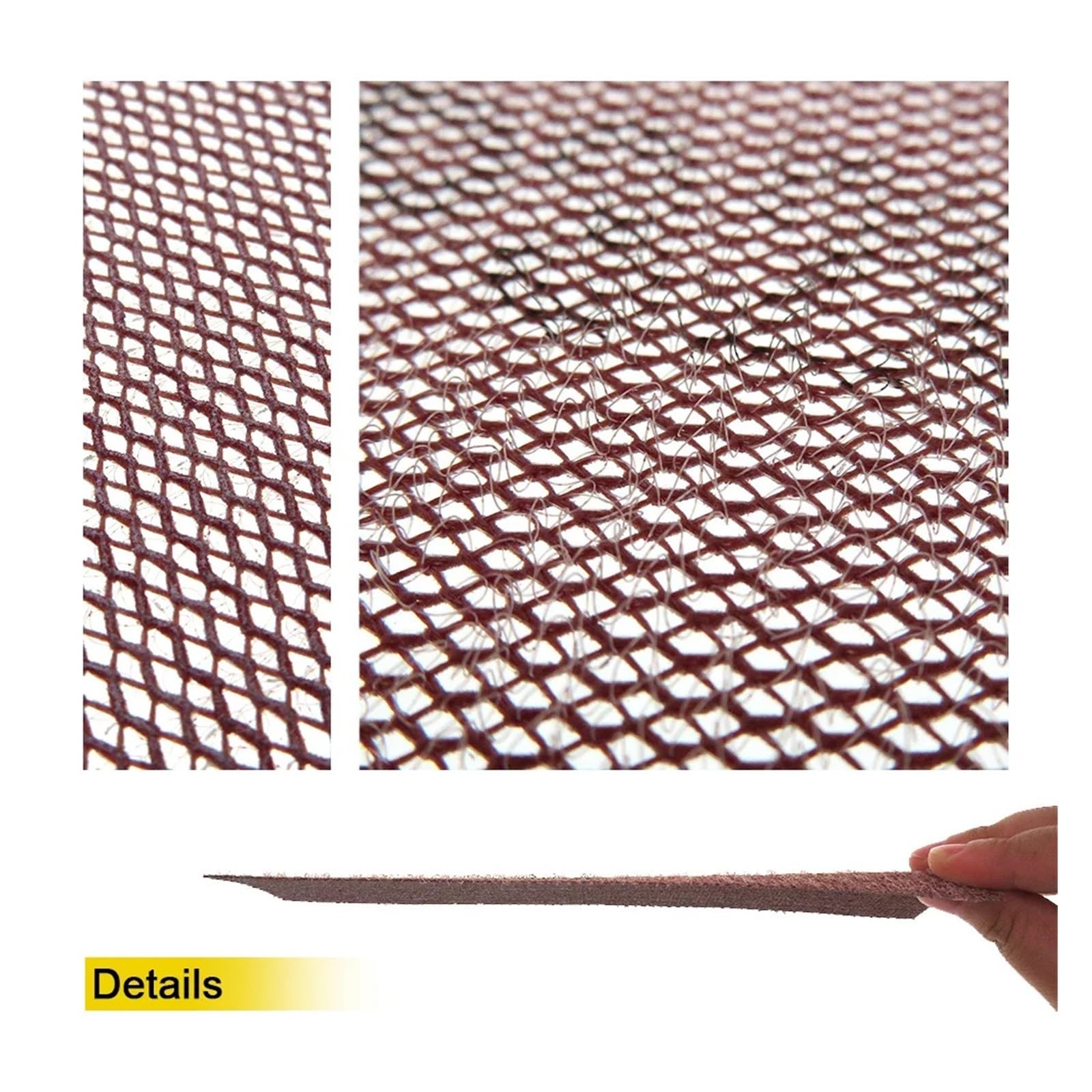 Discos De Lija De Malla 50 piezas de papel de lija de malla de 70 * 198mm | Discos de lijado sin polvo, grano abrasivo antibloqueo 80-320 for pulir(120 grit)