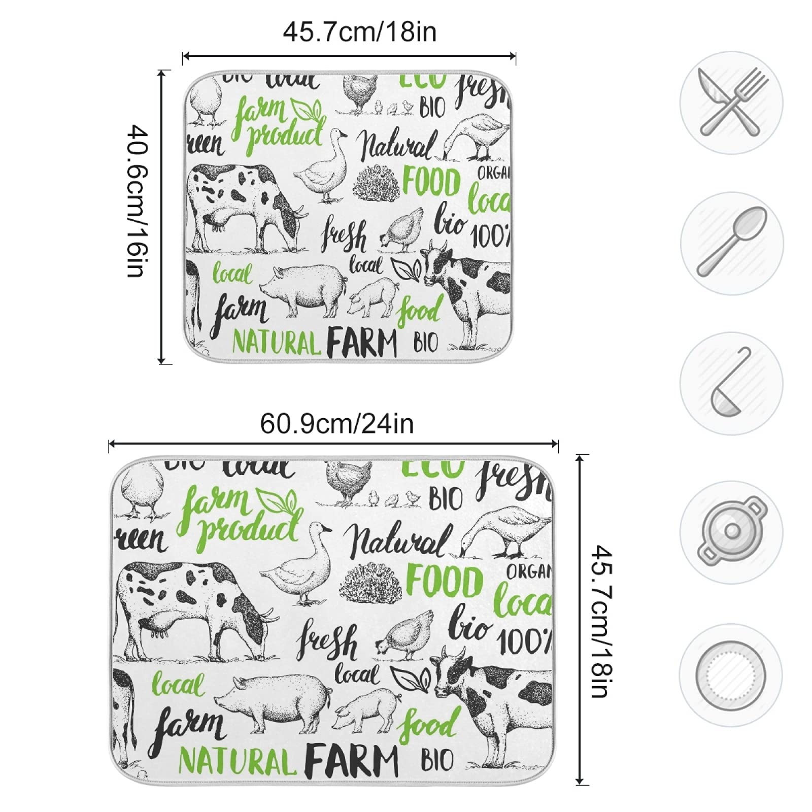 Tapete De Secado De Platos Red Bird Para Animales Del Bosque | Meses