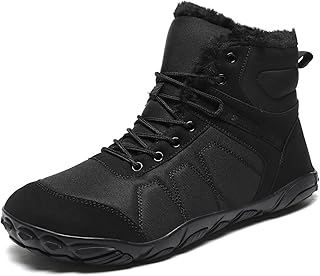 Mens Womens Snow Boots Winter Barefoot Shoes Warm Fur Lined Short Ankle ...