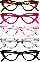 Vista 5 de Yogo Vision Reading Glasses Readers for Women Cateye Eyeglasses and Light Spring Hinge Frame
