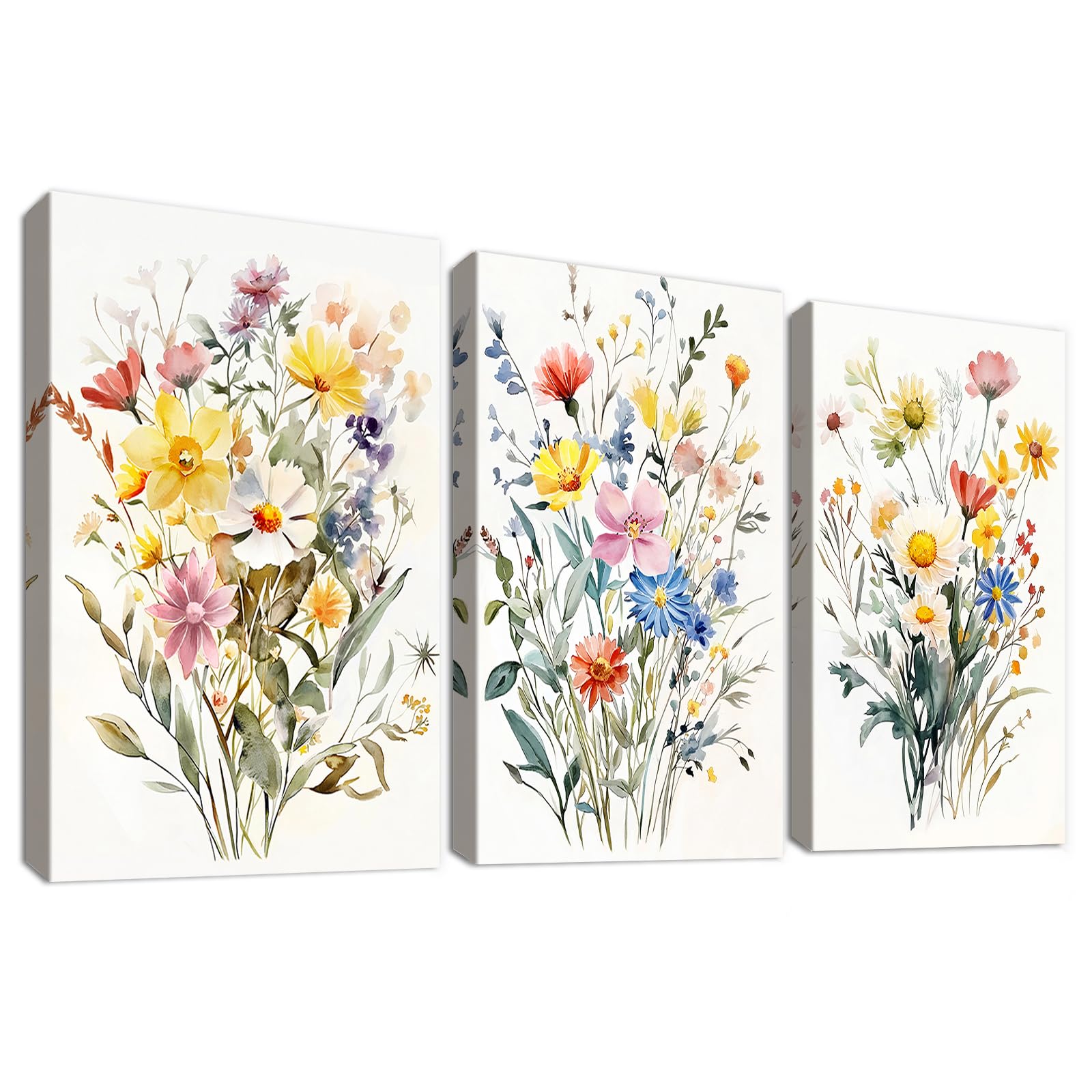 Quadro Tela Floreale Tadessi - Stampa Fiori Naturali Rosa 71x51 Cm - Pronto Da Appendere