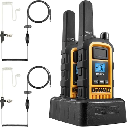 Miniatura 2 de DEWALT DXFRS800 - Walkie Talkies de alta resistencia de 2 W, impermeable, resistente a los golpes, largo alcance y Walkie Talkies DXFRS300 de 1