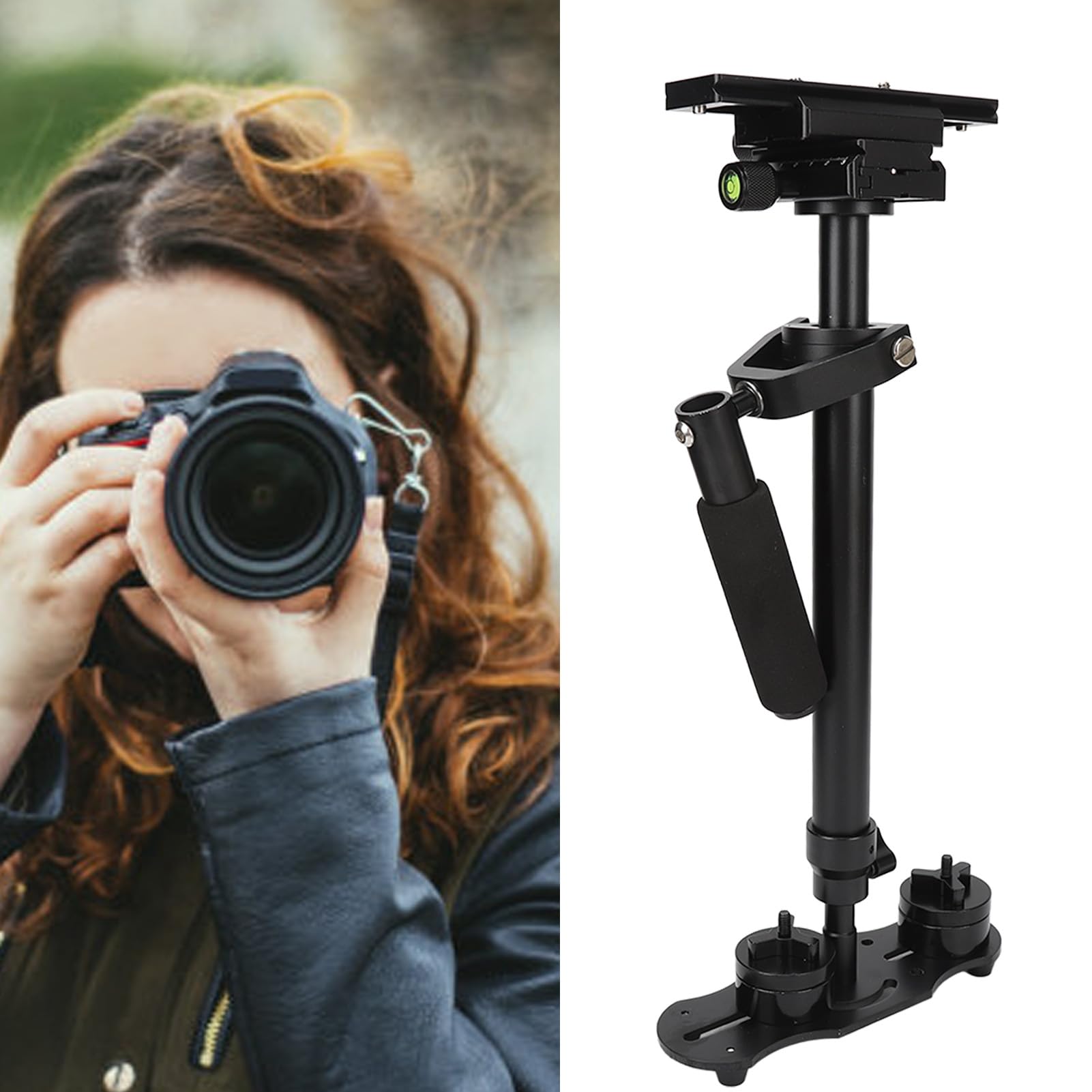 Stabilizator Aparatu Lekki 3-osiowy Ręczny Stabilizator do Aparatów w Smartfonach [teleskopowy Kamery, Kamery wideo]