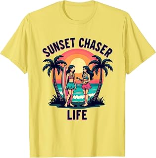 Sunset Chaser Life Hawaiian Girls Design T-Shirt