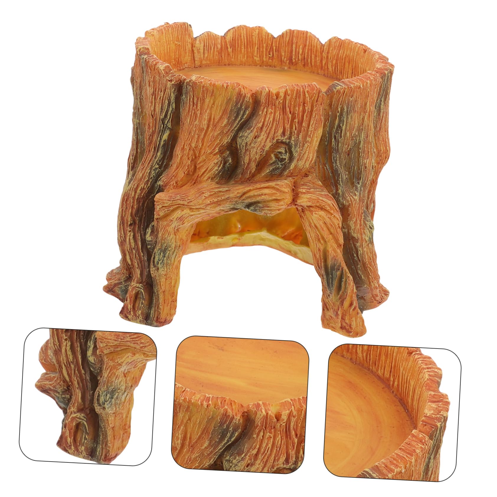 Didiseaon Decorazione Per Acquario Finta Rifugio Per Pesci e Rettili Stump Design Naturale Accessorio Estetico Per Serbatoi e Terrari Facile Da Posizionare e Mantenere