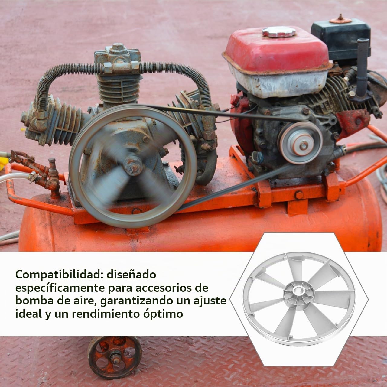 WOONEKY Accesorios Para Compresor De Aire Polea De Correa De Aluminio 11.79 Pulgadas Un Solo Canal Para Bombas De Aire TransmisiÓN Estable Y Eficiente