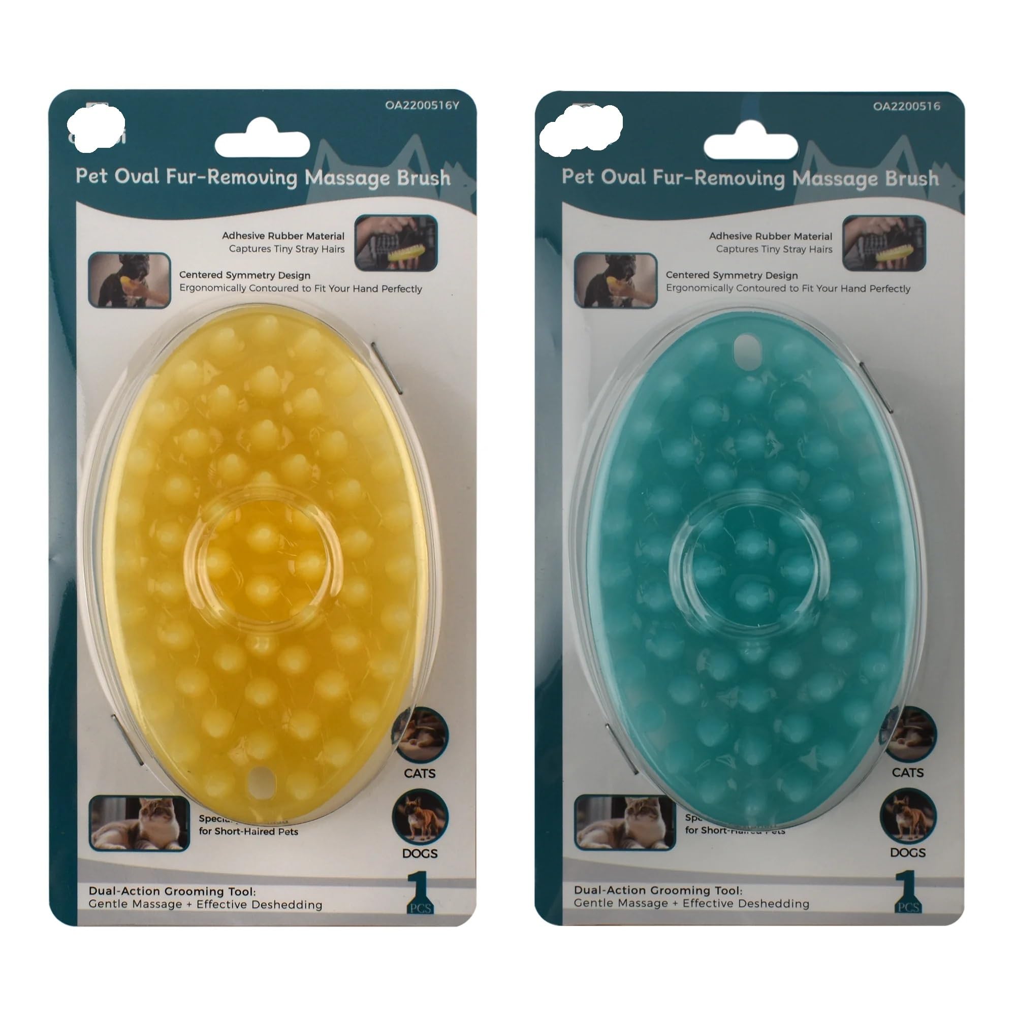 2 cepillos de Curry de Goma Oitabi.(Blue and Yellow 2PCS)
