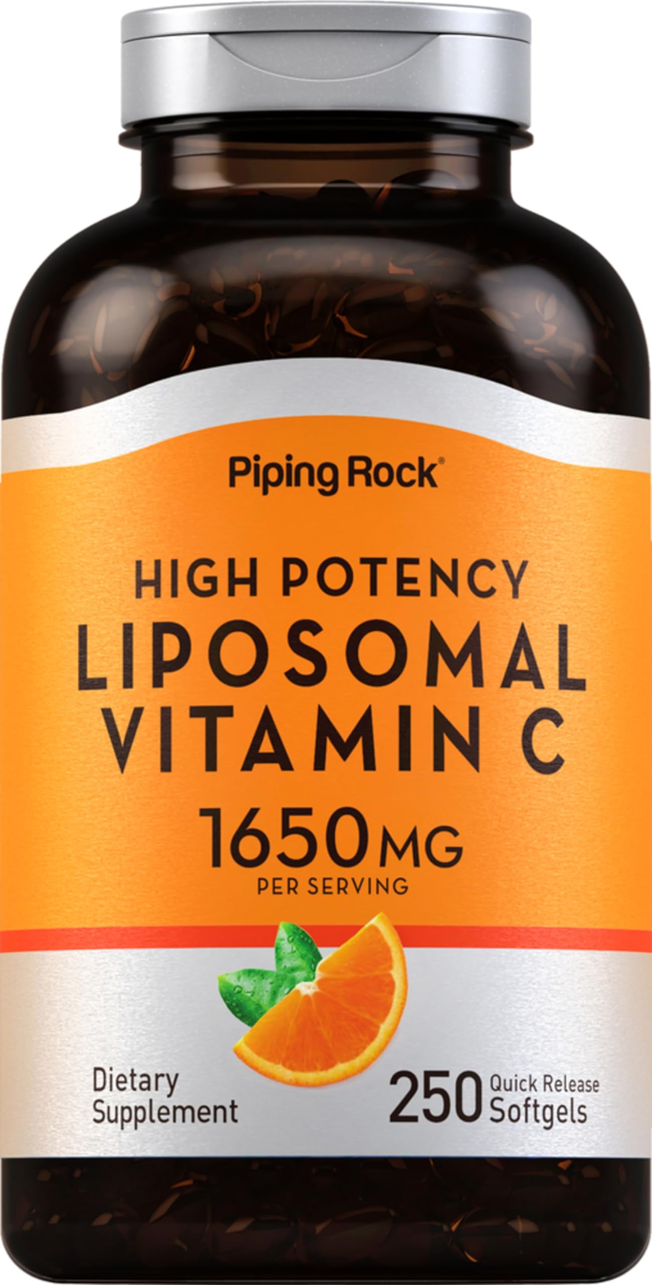 Piping Rock Liposomal Vitamin C | 1650mg | 250 Softgel Capsules