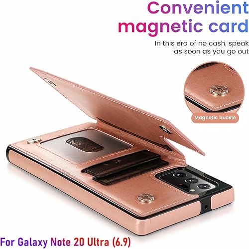 Miniatura 5 de Funda tipo cartera para Galaxy Note 20 Ultra de 6.9 pulgadas con soporte para tarjetas, diseño de mandala en relieve de poliuretano sintético con