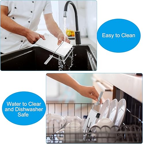 Miniatura 6 de Cortadoras de queso ajustables de acero inoxidable para bloque de queso con 6 cables de repuesto, alambre de corte de queso de mano multiusos,