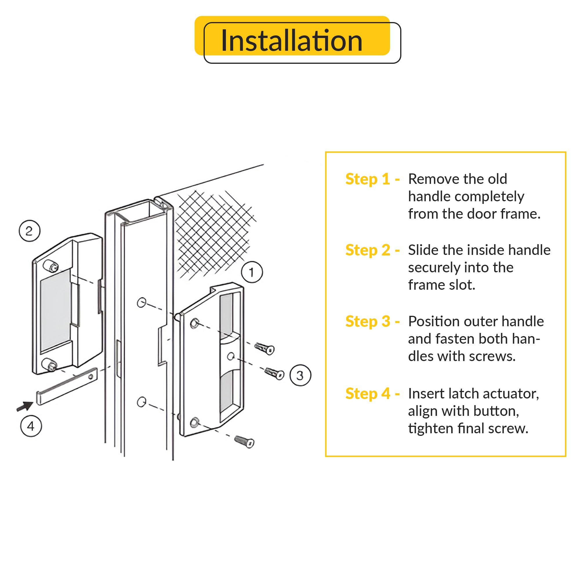 Brixwell Screen Door Latch - Black Finish -4 Brixwell Screen Door Latch - Black Finish -4