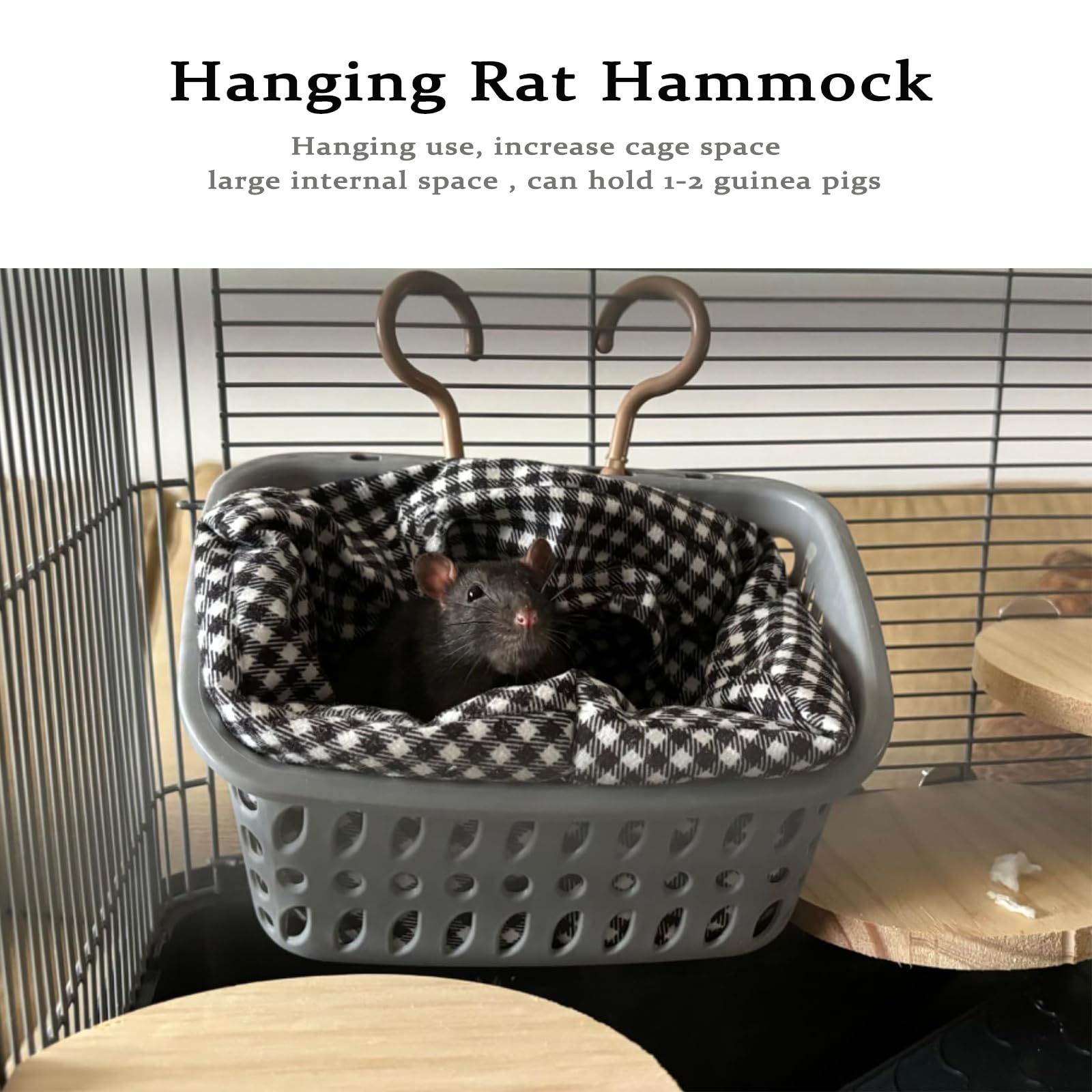 JWShang Ratten-Hängematte für Käfigspielzeug, kaufest, Kleintier-Hängekorb, Bett mit stabilen Haken, sicheres, gemütliches Haustier-Rattenkäfig-Zubehör für Meerschweinchen, Chinchilla, Zuckergleiter