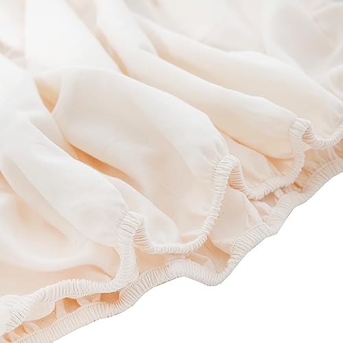 Miniatura 3 de Sábanas para cuna de algodón orgánico, con certificación GOTS, no tóxicas, totalmente naturales y 100% algodón, transpirables, hipoalergénicas,