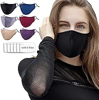 Vista 6 de Paquete de 6 unidades tela de algodón unisex con correas ajustables para las orejas filtros de reemplazo