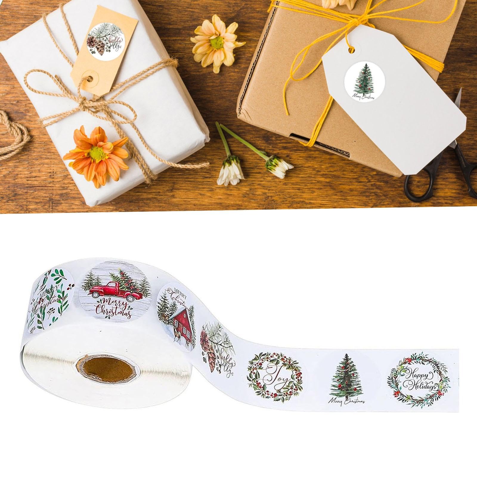 500 Autocollants De Noël Dorés - Diamètre 2,5 Cm, "Joyeux Noël", Pour Décorer Cadeaux Et Cartes