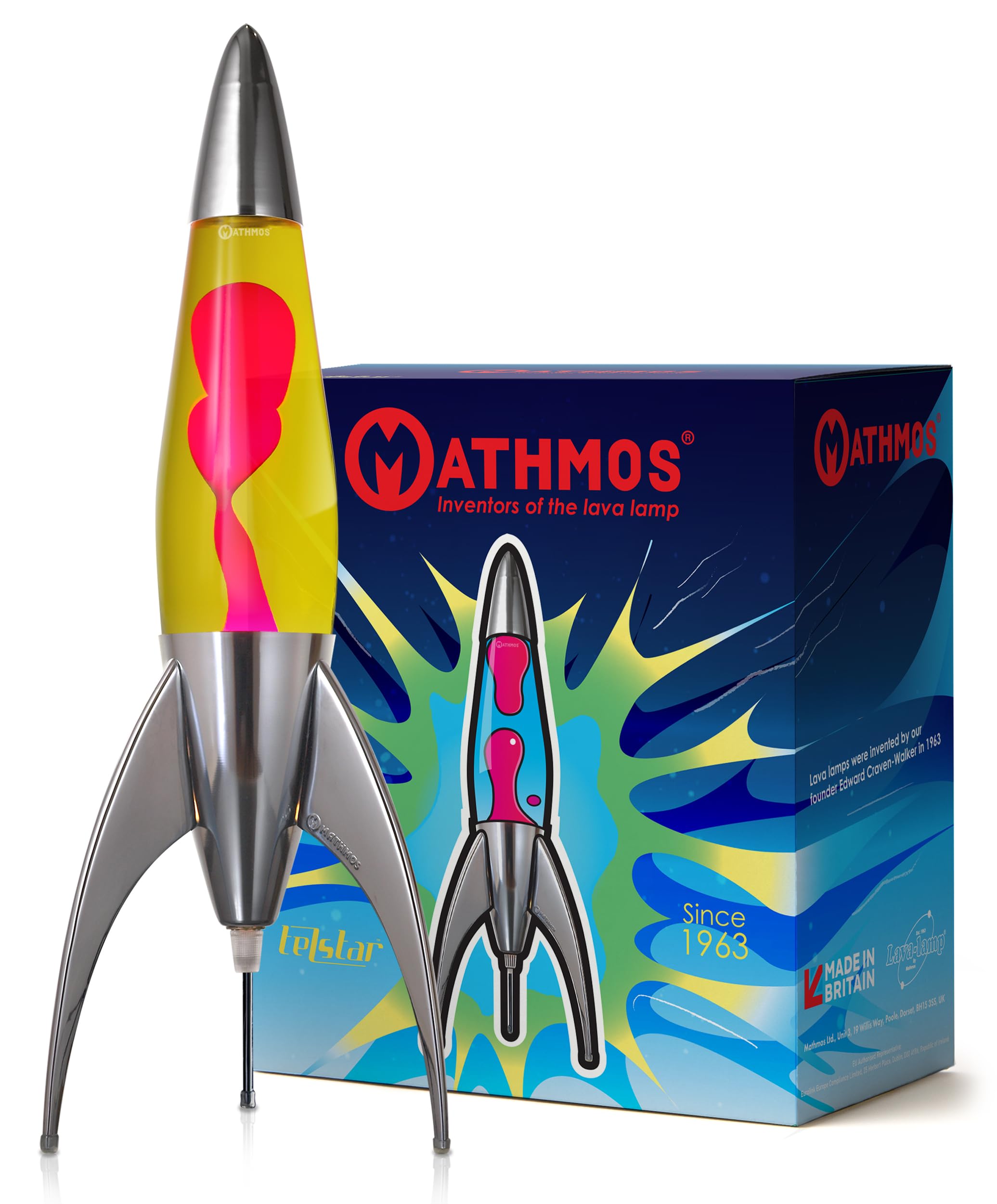 Mathmos Telstar Lava Lamp Yellow/Red : Amazon.co.uk: Lighting