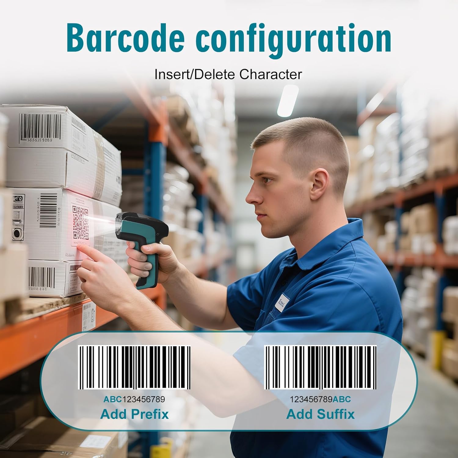 Upgraded Industrial Barcode Scanner2D/1D Dua Reading,Screen/PaperBarcode Compatible, USB Wired Plugand Play, Works with Computer, POSMac, Universal for Warehouse,Logistics, Supermarket, Library