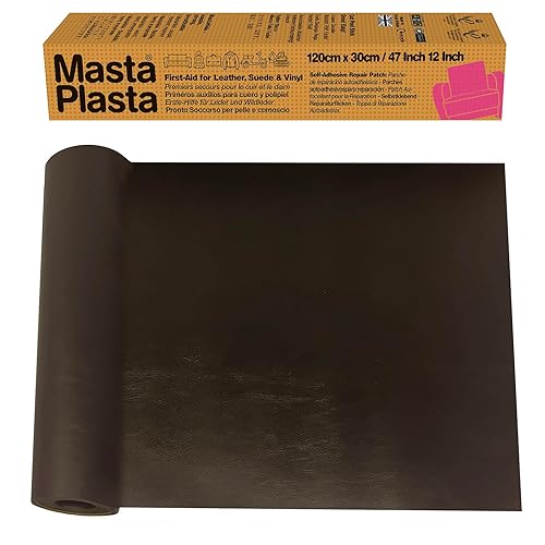 MastaPlasta Original Self-Adhesive Leather Repair Patch - Dark Brown 120