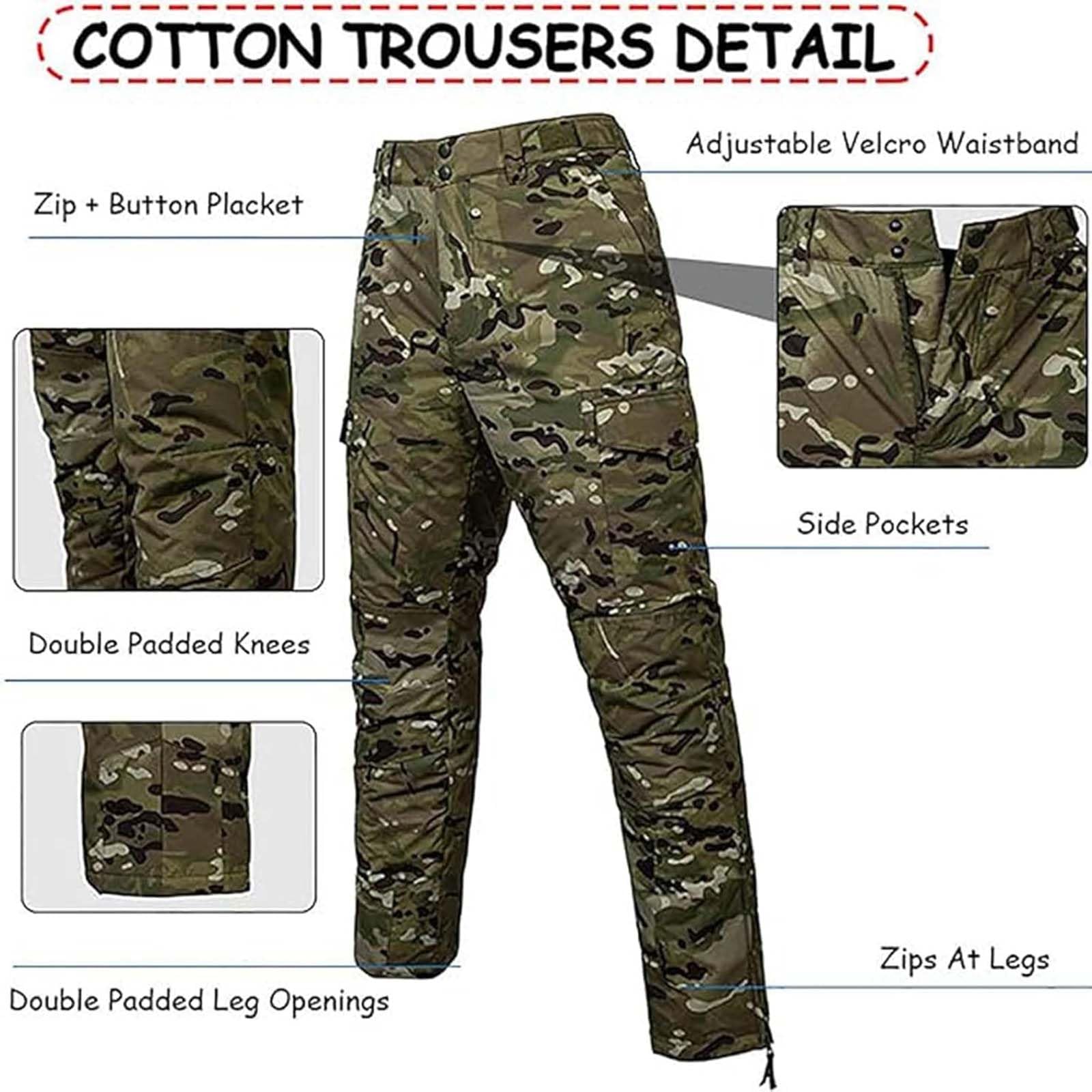 Genérico Chaqueta y Pantalones Tácticos para Hombre Combate Pantalones Hombre Táctico Ropa De Caza para Hombre Ripstop Multicam Paintball Military BDU Uniforme De Caza Ropa Tactica