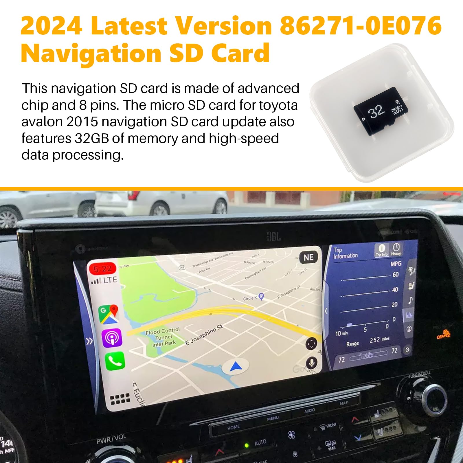 Amazon.com: 𝙇𝙖𝙩𝙚𝙨𝙩 86271-0E076 Navigation SD Card Compatible