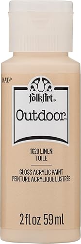 FolkArt Pintura acrílica para exteriores en varios colores (2 onzas), lino 1620
