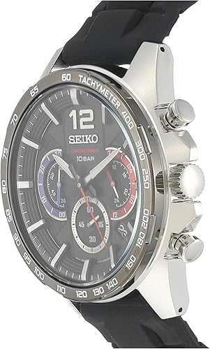 Seiko Hommes Analogique Quartz Montre avec Bracelet en Silicone SSB347P1 - 2