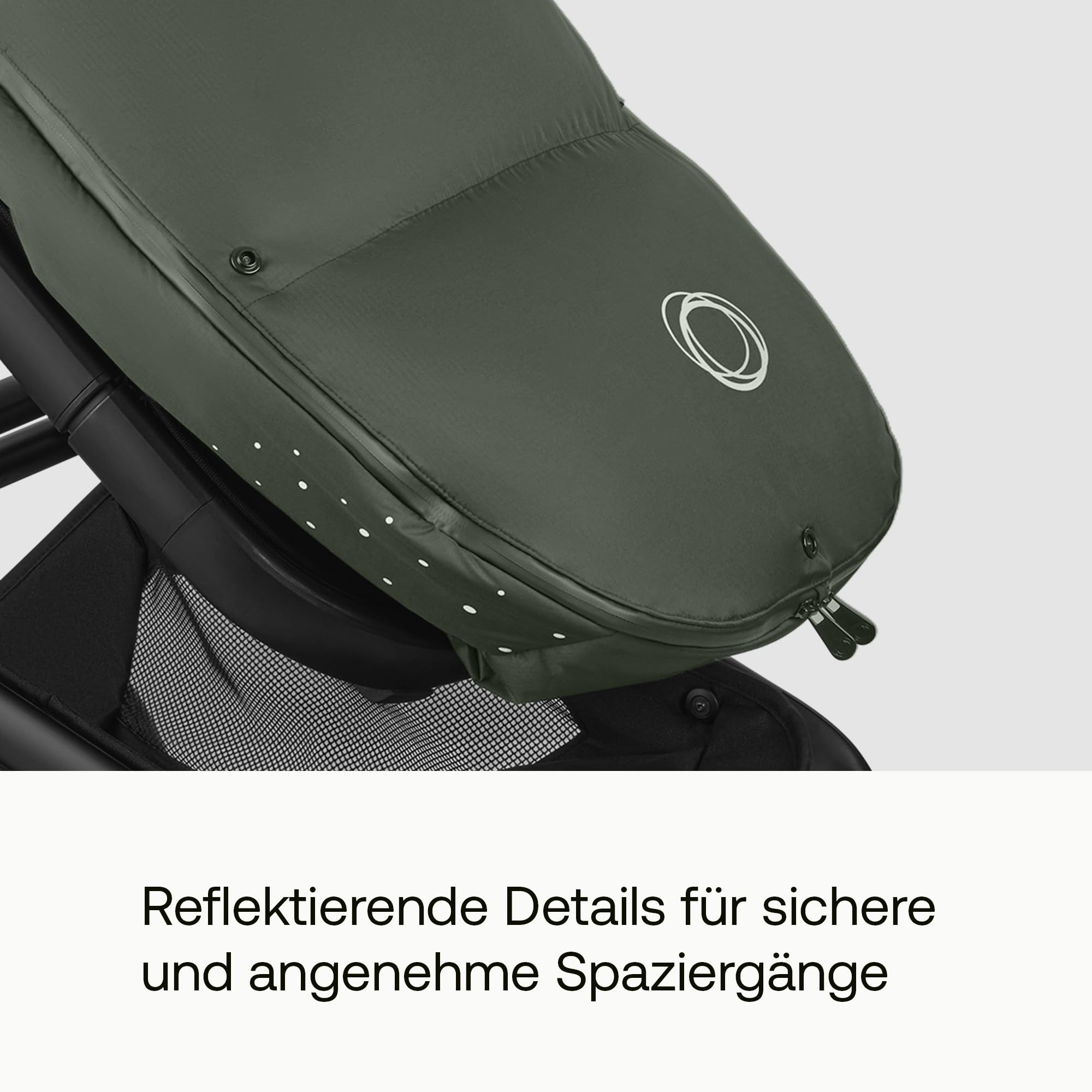 Bugaboo Thermolite Performance Fußsack für Kinderwagen, Kleinkinder, herausnehmbare Einlage, wasserfest, Forest Green