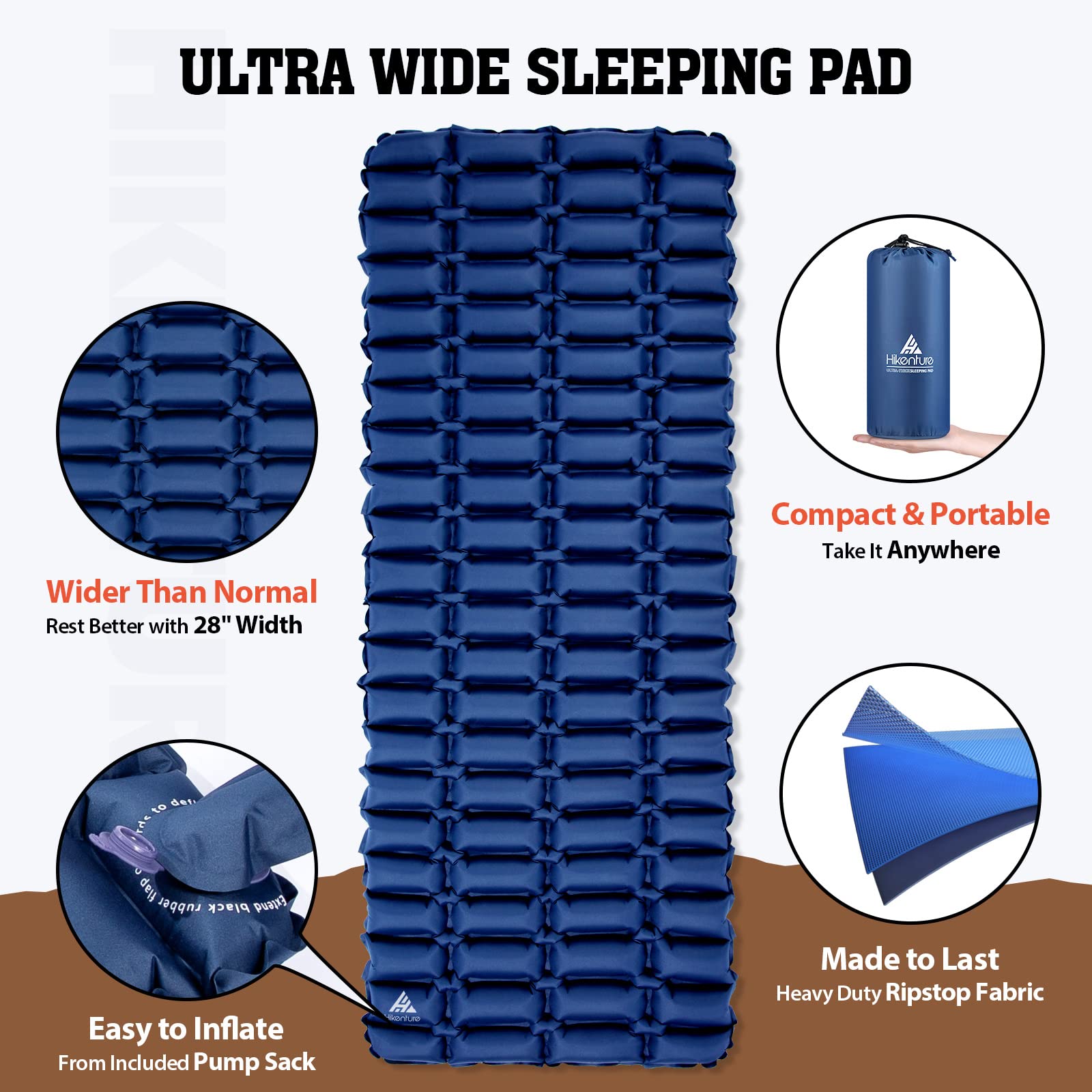 Amazon.co.jp: Hikenture 超軽量キャンプ用スリーピングパッド