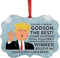 Vista 11 de Andaz Press Divertido presidente Donald Trump Fancy Frame Recuerdo Adorno de Navidad Regalo de mordaza, Perra fantástica, 1 paquete, ideas de regalo